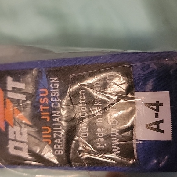 Nwt 02Fit Jiu Jitsu Belt Blue A4 Premium Cotton Karate Unisex GI Martial Uniform - Picture 5 of 5
